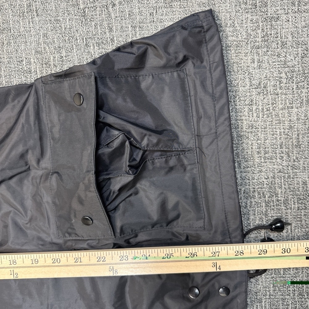 Harley Davidson Rain Jacket Womens Small Black Wind Resistant Hood Pockets Logo - Picture 13 of 13